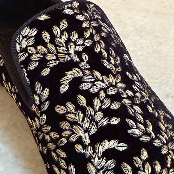 Christian Louboutin 1240896 Dandy Chick Orlato Shoe, Embroidered Black Velvet 43 main image 14